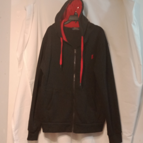 Ralph Lauren Other - Ralph Lauren's men hoodie jacket black red size medium❤️